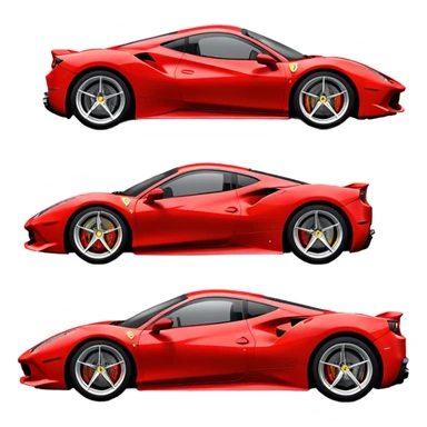 Ferrari 488 GTB - Ferrari (Model Year: 2020) (Iconic colour: Red) sticker