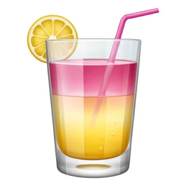 half pink half yellow color drink  sticker
