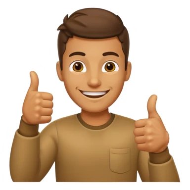 Tan guy with thumbs up  sticker