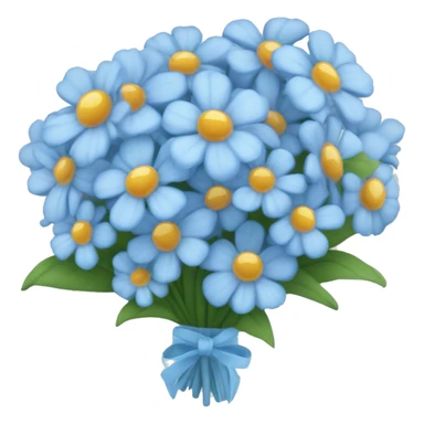 Soft blue flower bouquet  sticker