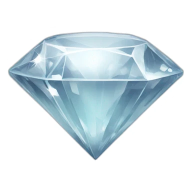 Diamond covered in transparent white liquid sticker