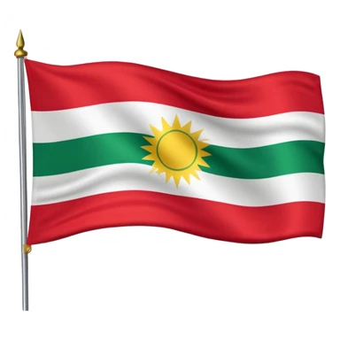 The beautiful flag of Iraqi Kurdistan sticker
