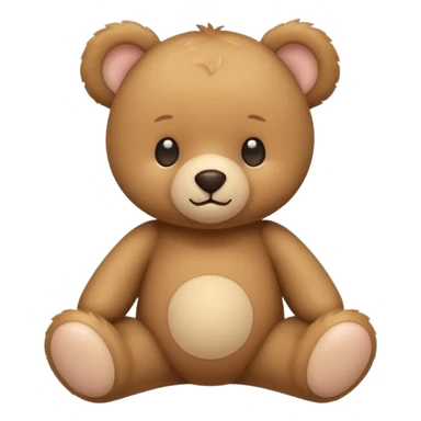 Cute flat-style teddy bear icon for infant daycare. i want to feel safe when see that teddy
 sticker