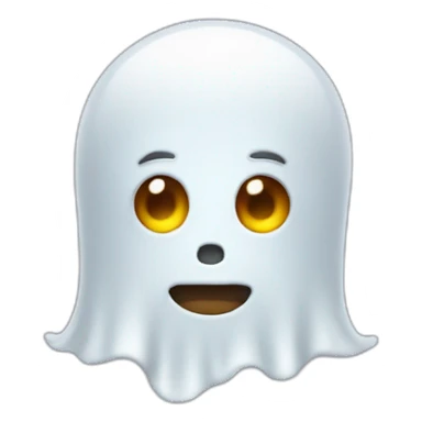 little Ghost with facial hair sticker
