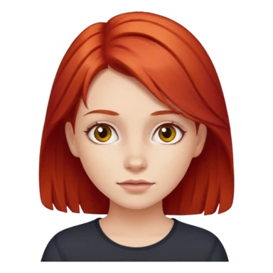 una niña blanquita con el pelo rojo sticker