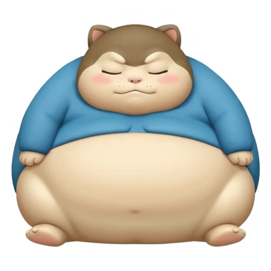 Sleeping snorlax pokemon not realistoc 2d emoji sticker