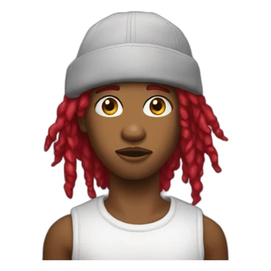 rappeur dred-locks rouge sticker