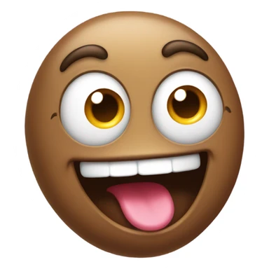 Laughing poop sticker