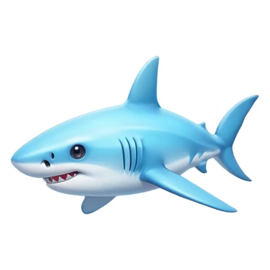 small glowing shark sticker