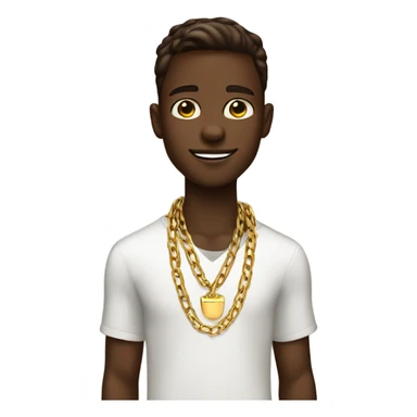 handsome chocolate boy with gold chains and swagger sticker