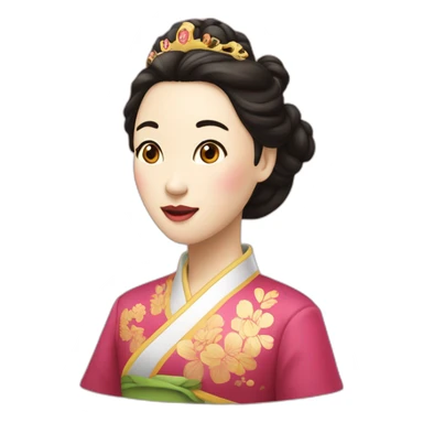 Une reine chinoise qui mange une amande sticker