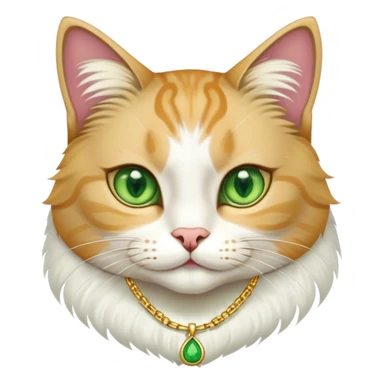 a cat wearing a necklace  sticker