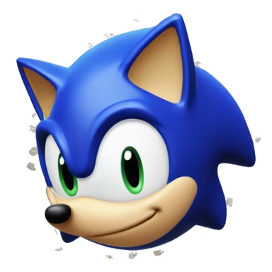 ai generated blue sonic the hedgehog sticker