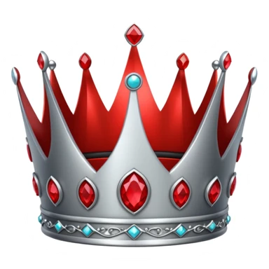 only sliver crown with red gems more gems sticker