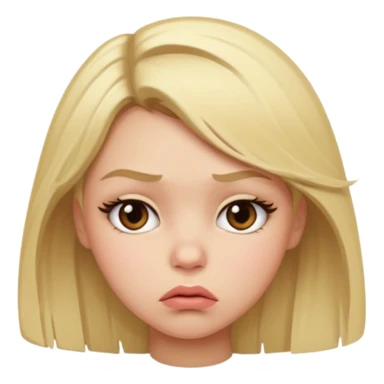 Pouting girl sticker