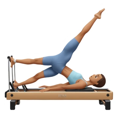 pilates reformer with person exercising sticker