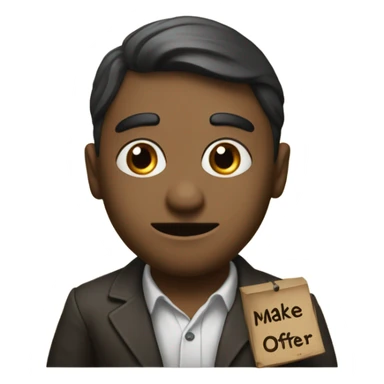 Pepega with a sign saying “Make an Offer” sticker