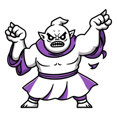 Sukuna from Jujutsu Kaisen battling a wizard sticker