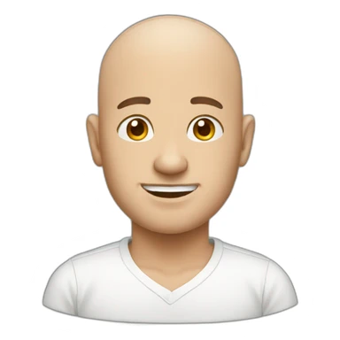 Bald man in white shirt sticker