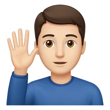 Man waving his hand in front of his face sticker