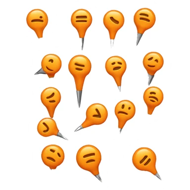 localisation pushpin orange sticker