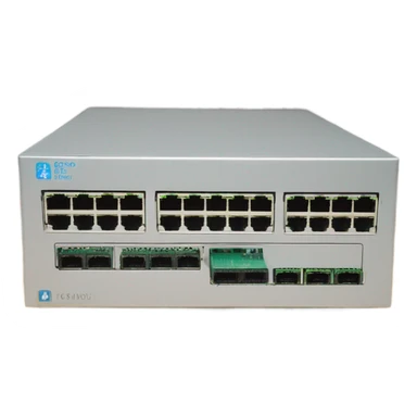 A Cisco network switch sticker