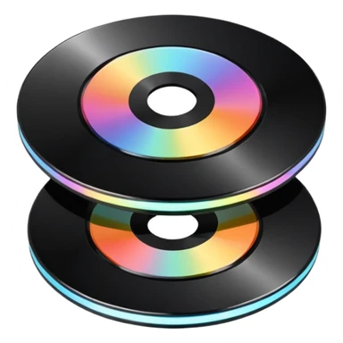 two black computer disk sticker