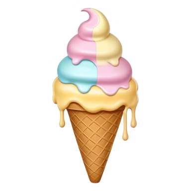 Melted pastel ice cream sticker