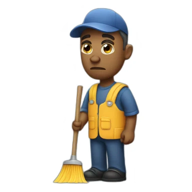 sad janitor sticker
