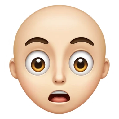 face with wide open eyes and open mouth, shocked expression sticker