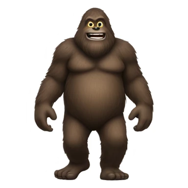 Smiling big foot sticker