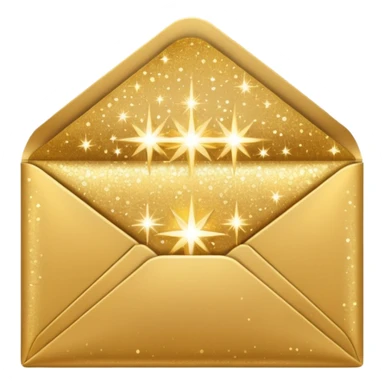 envelope with sparkles sticker