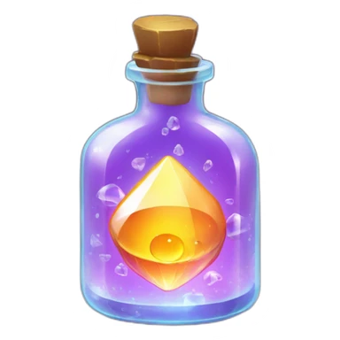 magic potion in a crystal bottle sticker