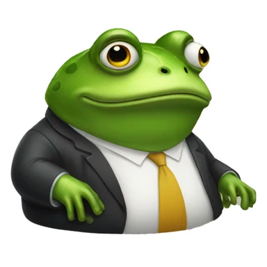 fat frog lawyer  sticker