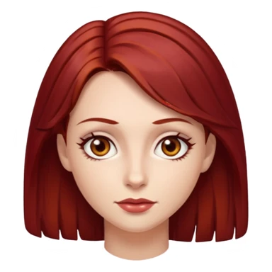 Westie with dark red hair and hazel eye woman sticker