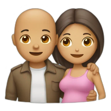 pareja embarazada  sticker