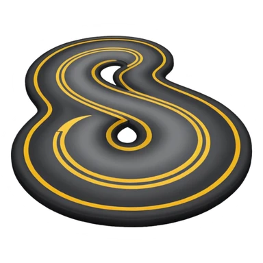 simple road, winding or straight sticker