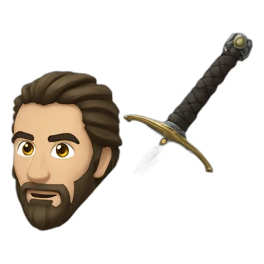 Espada e guerreiro sticker