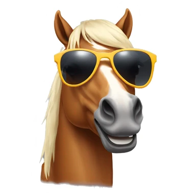 Horse with sunglasses sticker