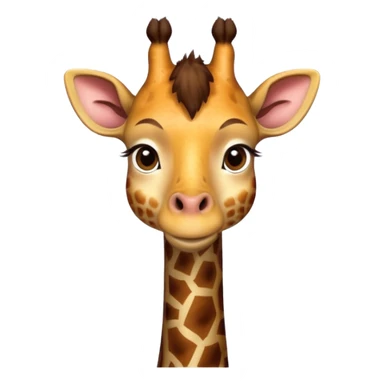 portrait of giraffe, front view sticker