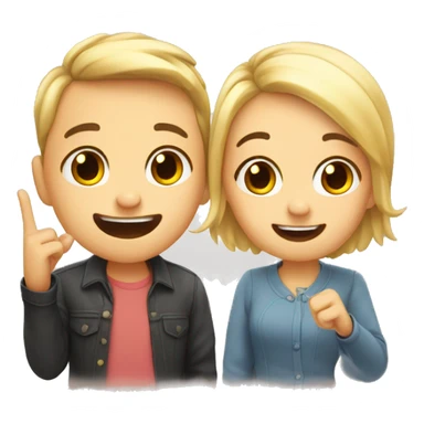 Cute love hand gestures couple  sticker