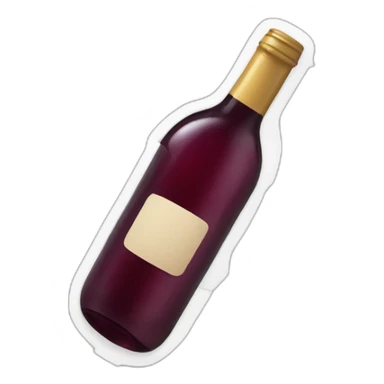 A cutted plastic bottle with wine inside sticker