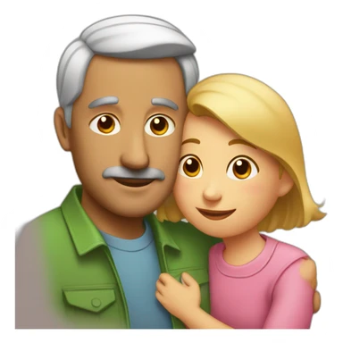 Papá abraza a hija hija sticker