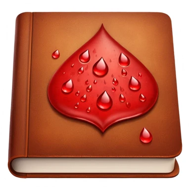 Brown book with blood droplets  sticker