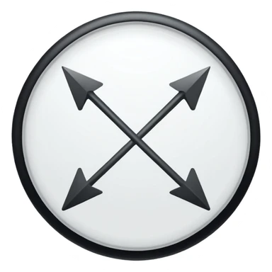 white round arrow, without back sticker