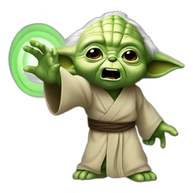 Yoda slapping someone sticker