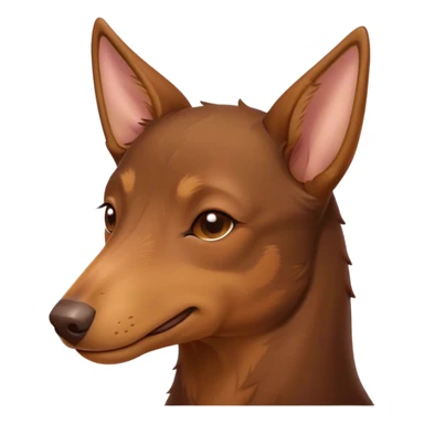 Meme-Worthy Cute Sleeping Brown and Tan Kelpie Portrait Emoji, Head resting peacefully with a contented smile, showcasing a delightfully agile build and a luxuriously soft brown and tan Fur, eyes shut in a serene nap, Simplified yet hilariously adorable features, highly detailed, glowing with a soft, drowsy light, high shine, relaxed and utterly lovable, stylized with an air of playful laziness, bright and heartwarming, soft glowing outline, capturing the essence of a comically sleepy herder, so meme-worthy it feels like it could instantly become the next viral sensation of adorable slumber! sticker