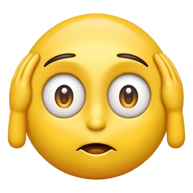 Yellow emoji rolling eyes and shrugging sticker