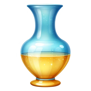 Sparkly glossy glass vase pot sticker