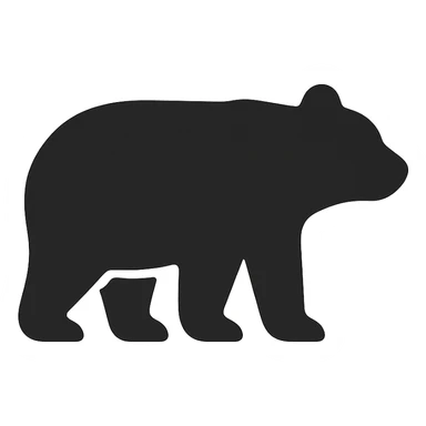 Bear black silhouette sticker